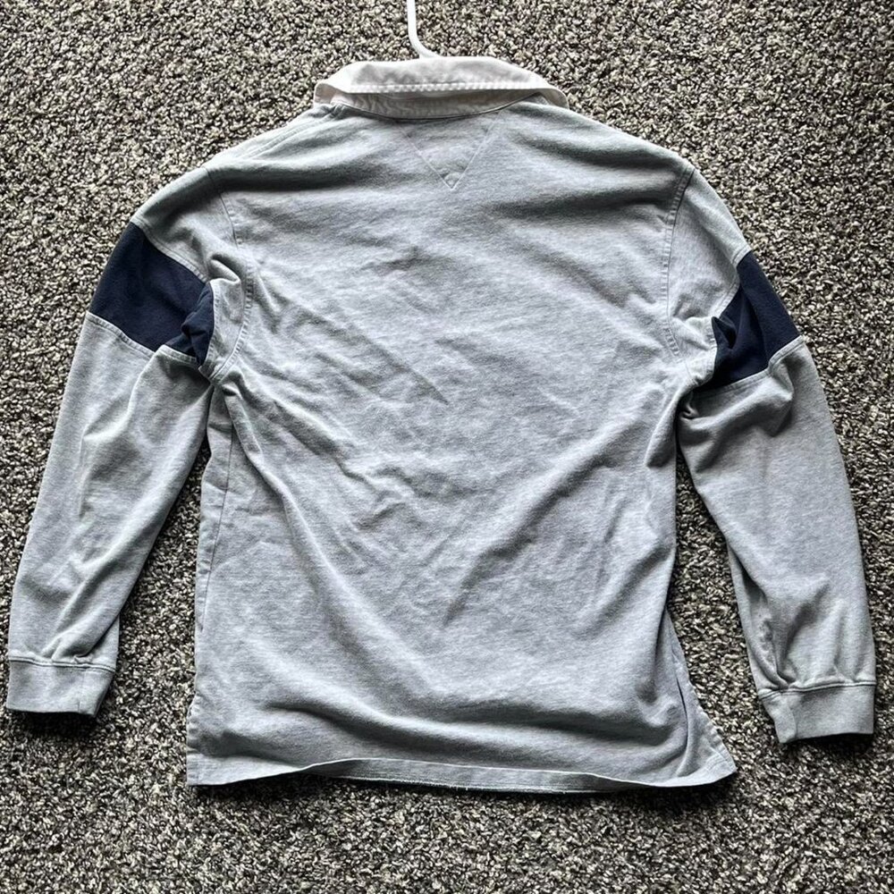 Vintage 90s Tommy Hilfiger Gray Long Sleeve Button-Down Shirt XL – Collared - Picture 3 of 4